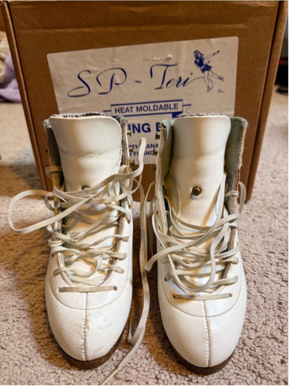 SP Teri Pro-Teri Figure Skating Boots Size 1.5 A Narrow Boots Only - Picture 2 of 6